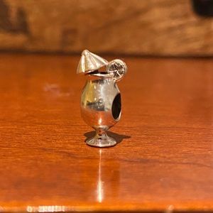 Silver tropical drink charm